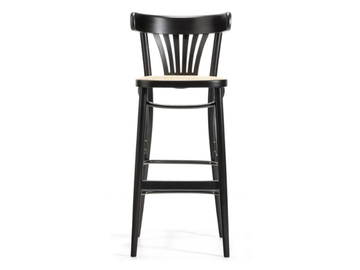 56 - High beech stool with back by TON