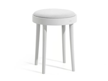 822 - Low wooden stool with integrated cushion by TON
