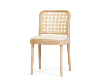 822 - Wooden chair with integrated cushion by TON