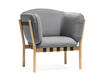 DOWEL - Upholstered armchair by TON