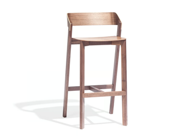 MERANO 311 403 - High solid wood stool with back by TON