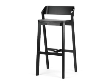 MERANO 313 403 - Wooden barstool with integrated cushion by TON