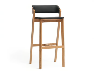 MERANO 314 403 - Wooden barstool with back by TON