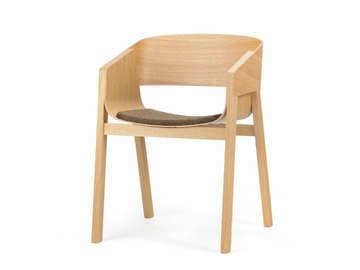 MERANO 323 400 - Wooden chair with integrated cushion by TON