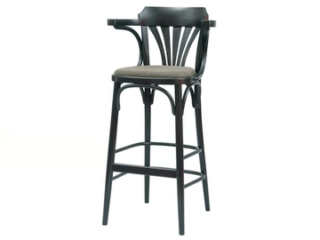 N° 135 - Stool with footrest with integrated cushion by TON