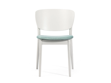 VALENCIA 313 382 - Stackable wooden chair with integrated cushion by TON