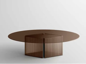 BOW - Round glass table by Tonelli Design