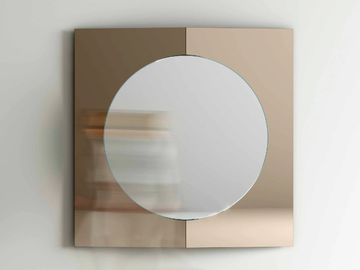 CENTRAL - Square wall-mounted mirror by Tonelli Design