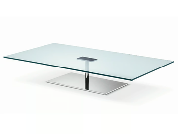 FARNIENTE - Low rectangular tempered glass coffee table by Tonelli Design