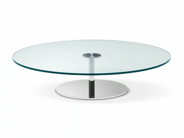 FARNIENTE - Round tempered glass coffee table by Tonelli Design