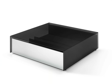 GOTHAM - Low square glass coffee table by Tonelli Design