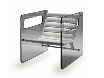 NAKED - Glass armchair with armrests by Tonelli Design