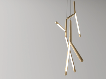 NOUM - LED wooden pendant lamp by Tonelli Design