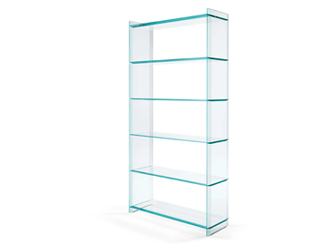 QUILLER - Glass bookcase by Tonelli Design