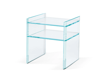 QUILLER - Side table with integrated magazine rack by Tonelli Design