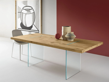 TAVOLANTE AGED OAK - Rectangular table by Tonelli Design