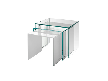 TRIO - Glass side table by Tonelli Design