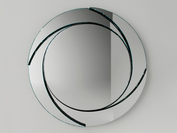 WHIRL - Round wall-mounted mirror by Tonelli Design