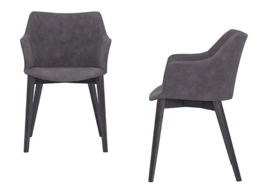 AGATA - Upholstered leather chair with armrests by Tonin Casa