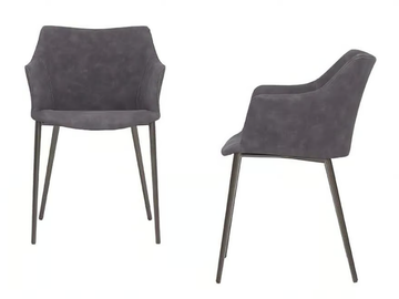 AGATA - Upholstered leather chair with armrests by Tonin Casa