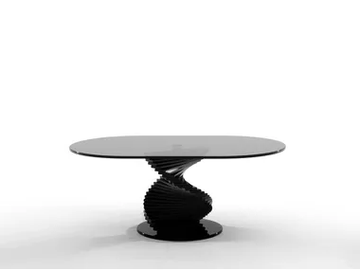 ARIEL - Oval glass coffee table by Tonin Casa
