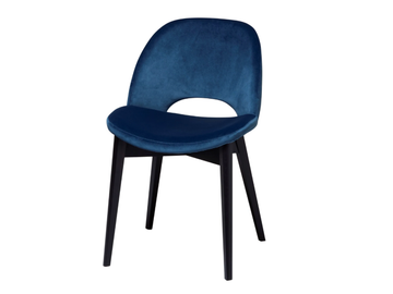 BEETLE - Velvet chair and wooden base by Tonin Casa