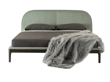 BERNINI - Velvet double bed with upholstered headboard by Tonin Casa