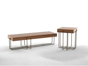 CRUZ - Low wooden coffee table by Tonin Casa