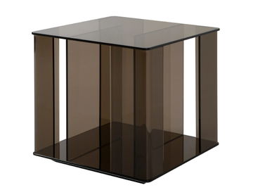 DEDALO - Low square glass coffee table by Tonin Casa