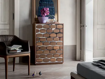 HONEY NIGHT - Wooden chest of drawers by Tonin Casa