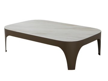 MODÌ - Rectangular coffee table in steel and top in porcelain stone by Tonin Casa