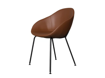 FULL MOON - Upholstered leather chair by Tonon