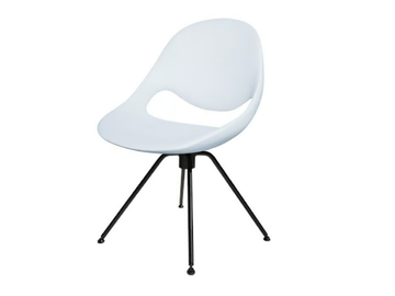 LITTLE MOON SOFT TOUCH - Swivel trestle-based polyurethane chair by Tonon