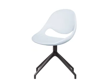 LITTLE MOON SOFT TOUCH - Swivel trestle-based polyurethane chair by Tonon