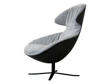 LOFT SOFT UPHOLSTERED - Upholstered leather armchair with headrest by Tonon