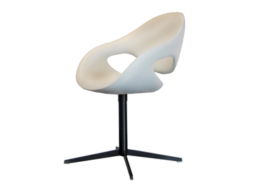 MOON - Integral polyurethane foam chair with swivel metal base by Tonon