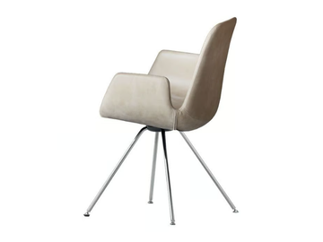 STEP UPHOLSTERED - Upholstered chair with armrests by Tonon