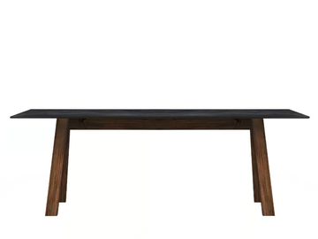 TABULA A - Rectangular wood and glass table by Tonon