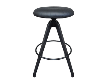 TURN AROUND - Swivel wooden stool with footrest by Tonon