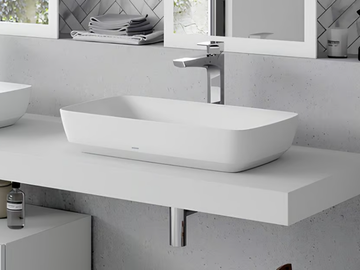 CE PJS06WEE#MW - Countertop rectangular galalato washbasin by TOTO