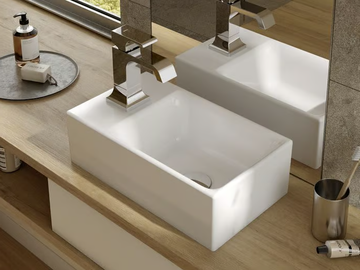 CS LW1634WH - Countertop rectangular ceramic handrinse basin by TOTO