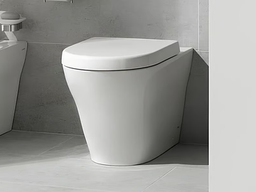 MH CW163Y - Floor mounted rimless ceramic toilet by TOTO