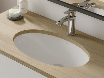 WU LW1505JUYW/F#W / LW1506JUYW/F#W - Undermount oval ceramic washbasin by TOTO