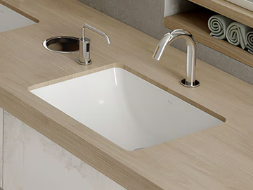 WU LW1535Y / LW1536Y - Rectangular undermount ceramic washbasin by TOTO