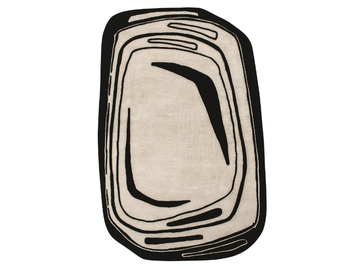 FRAGMENT - Patterned handmade oval rug by Toulemonde Bochart