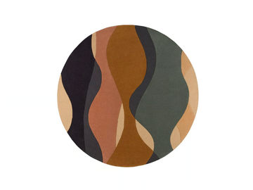 OCEANE - Patterned round wool rug by Toulemonde Bochart