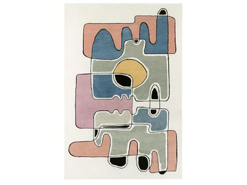 TETE A TETE MULTI - Patterned rectangular wool rug by Toulemonde Bochart