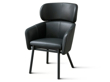 BALÙ XL - Leather armchair with armrests by TrabA'