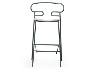 GENOA - Metal and Ash stool with footrest by TrabA'