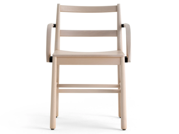 JULIE - Beech chair with armrests by TrabA'